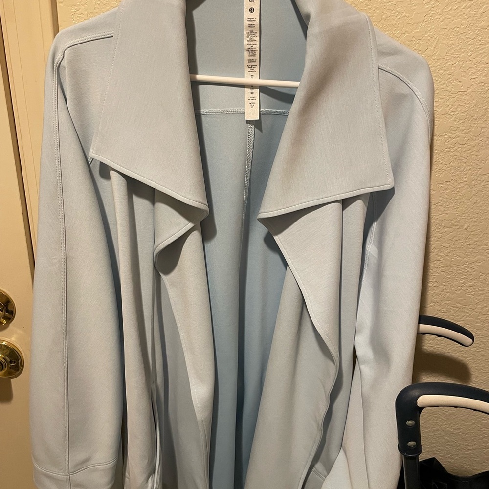 Elegant Light Blue Women's Coat